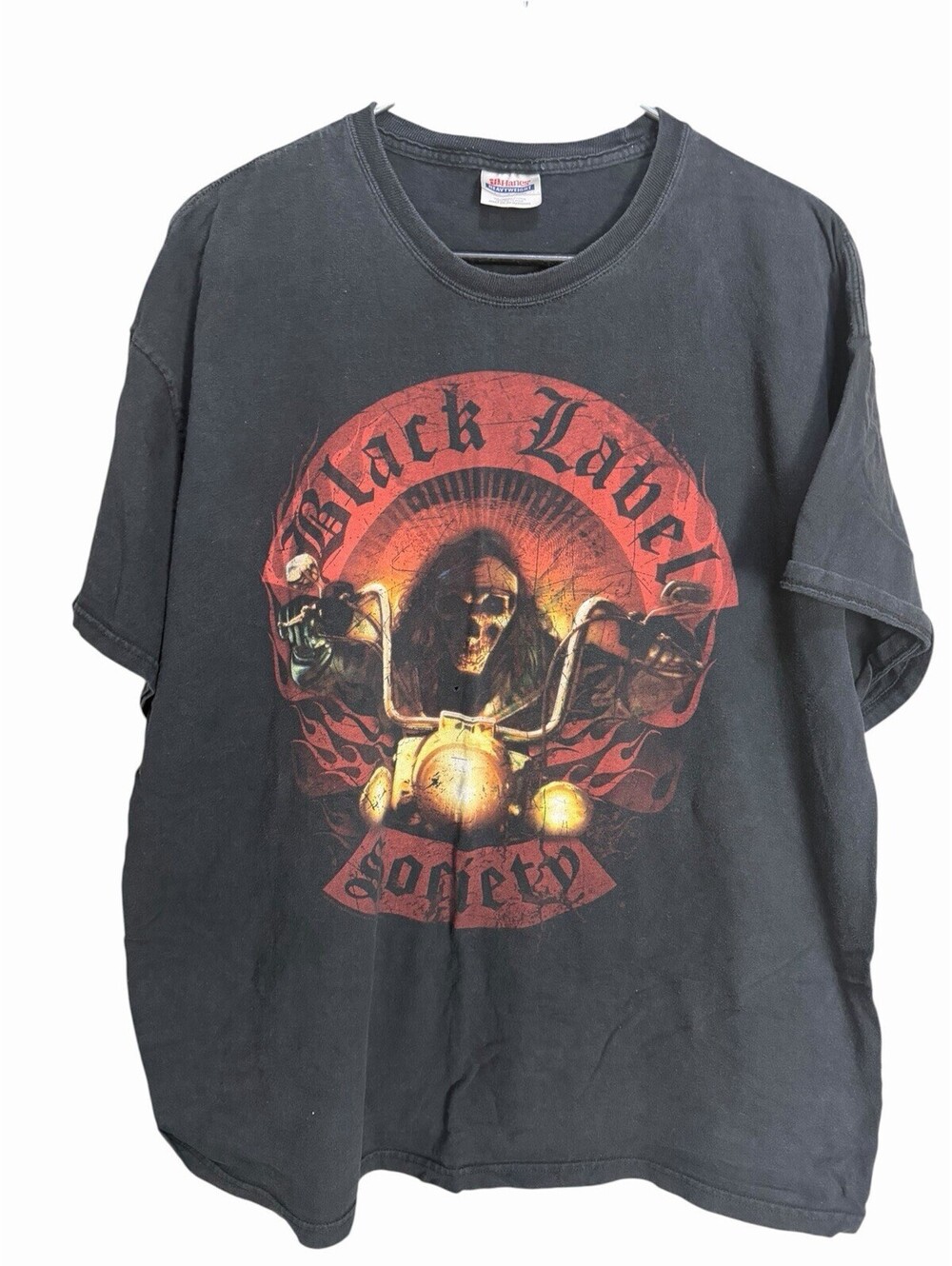 Vintage BLACK LABEL SOCIETY Flames Biker Heavy Metal 2XL Zakk Wylde